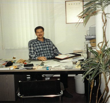 Hansjörg Kirchner in his office