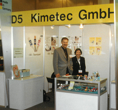 Hansjörg and Claudia Kirchner at exhibition stnd of the Kimetec GmbH