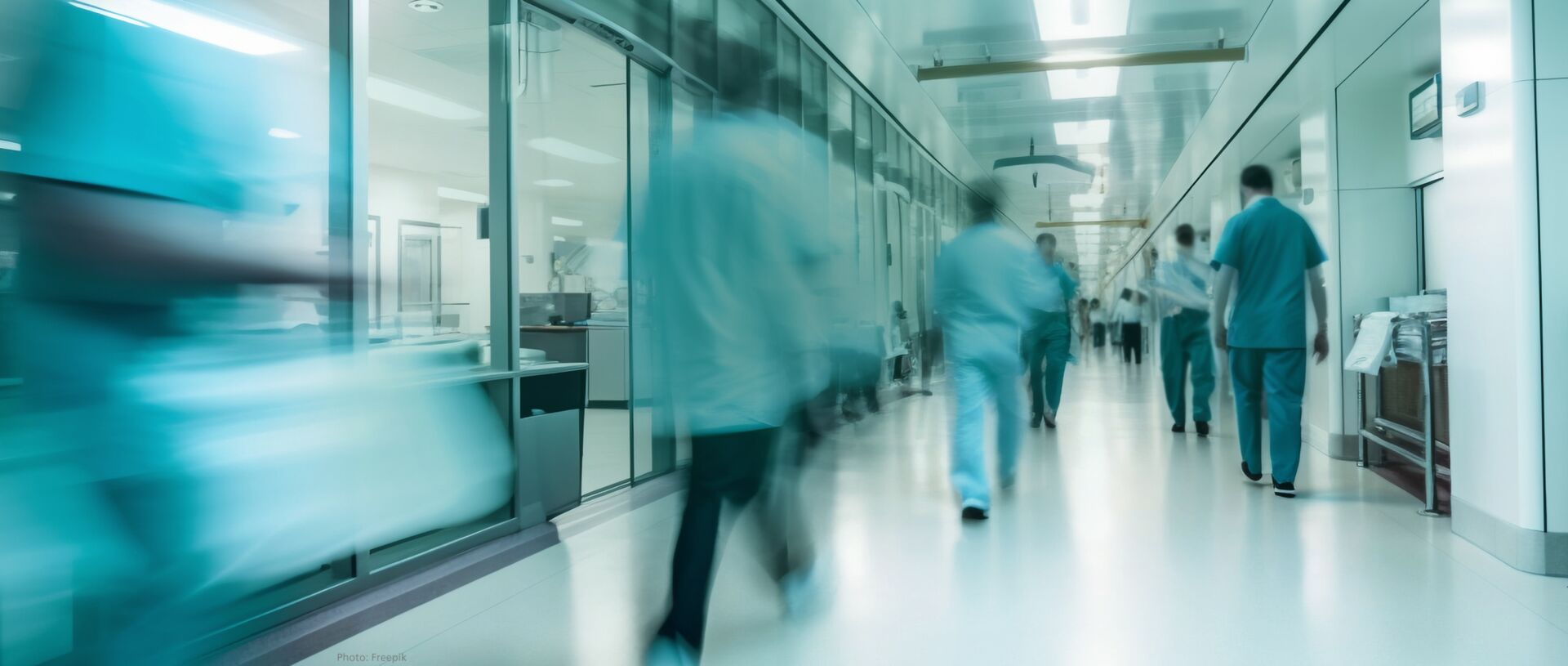 busy hospital hallway