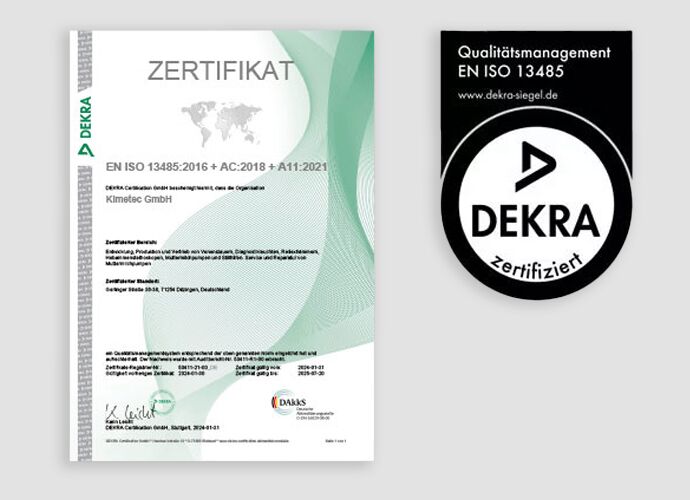 EN ISO 13485:2016 Zertifikat