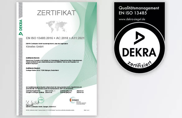 Zertifikat EN ISO 13485:2012 + AC:2012